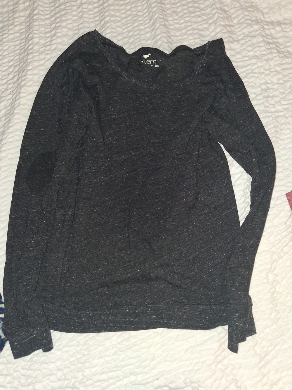 Stem Women's Long Sleeve Dark Heather Gray Sweater